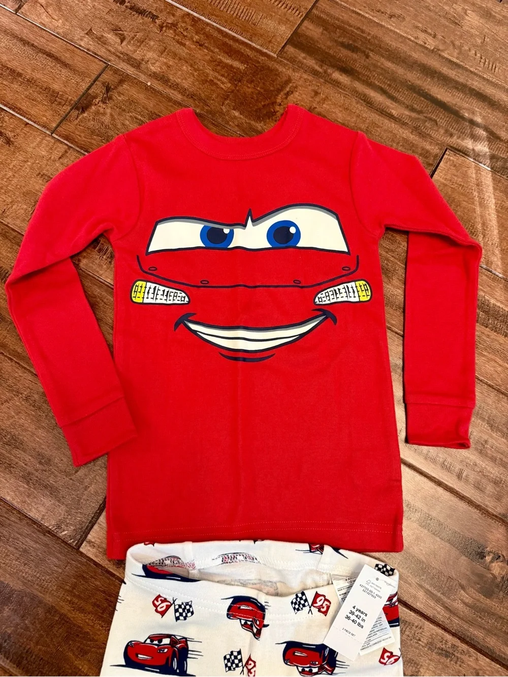 GAP Red Long-Sleeve Cars Graphic Pajama Top set